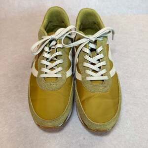 WODEN Women’s Retro Sneakers US 6.5 EU 38 Mustard Olive Suede No Insoles
